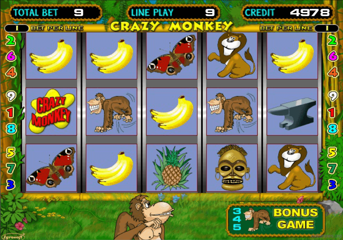 Игровой слот Crazy Monkey бесплатно или не деньги в казино.
